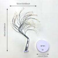 Lámpara De Árbol De Mesa Con Luces LED DecorativasPowered Por USB O Baterías AA Para Dormitorio Fiesta En Casa - details 5