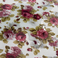 Cofan Rollo de Mantel Antimanchas | Estampado de Rosas | Algodón y Poliéster | Fácil Limpieza | 1,40 X 25 M - details 1