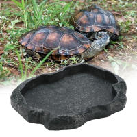 Tazón De Alimentación Para Reptiles De Resina ABS Piedra Para Tortugas Lagartos Nutrición Y Agua Feeder Bowl Para Reptiles - details 3