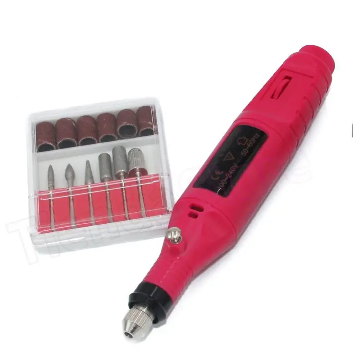 Lima de uñas profesional Torno Eléctrico para manicura 6 en 1 con Kit de Limas para Arresto de uña - 1