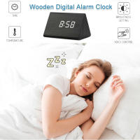 Reloj De Despacho Digital De Madera NIDITON Con Mostrador De Fecha Y Temperatura Para Dormitorio Y Sala De Estar Control Acústico Moderno - details 6