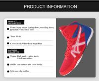 Zapatos De Lucha Masculinos Zapatillas De Boxeo Sanda De Lucha Alta Botas De Lucha Pesas Respirables Tamaño 36-45 Material Nylon Suela De Goma - details 4