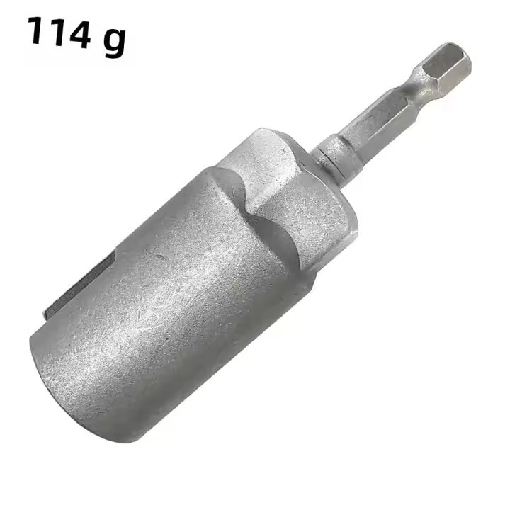 1PC Herramienta De Extensión De Llave De Manija Hexagonal Natural Color Con Agujero De Mariposa Para Destornillador Eléctrico Accesorios De Sockets 80mm - 1