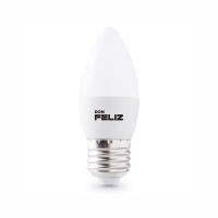 6 uds. Bombilla Led C37 forma de vela 3W/5W/6W/7W/8W/9W, luz blanca/fria y amarilla/luz calida 6500K y 3000K, casquillo grande E27, pack de 6 uds, Don Feliz - details 0