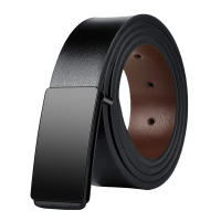 Cinturón De Cuero PU Para Hombre De Calidad Superior Con Hebilla Lisa Casual Para Jeans Negro Ancho 3.3cm Accesorio Essencial Para El Vestir Diario - details 8