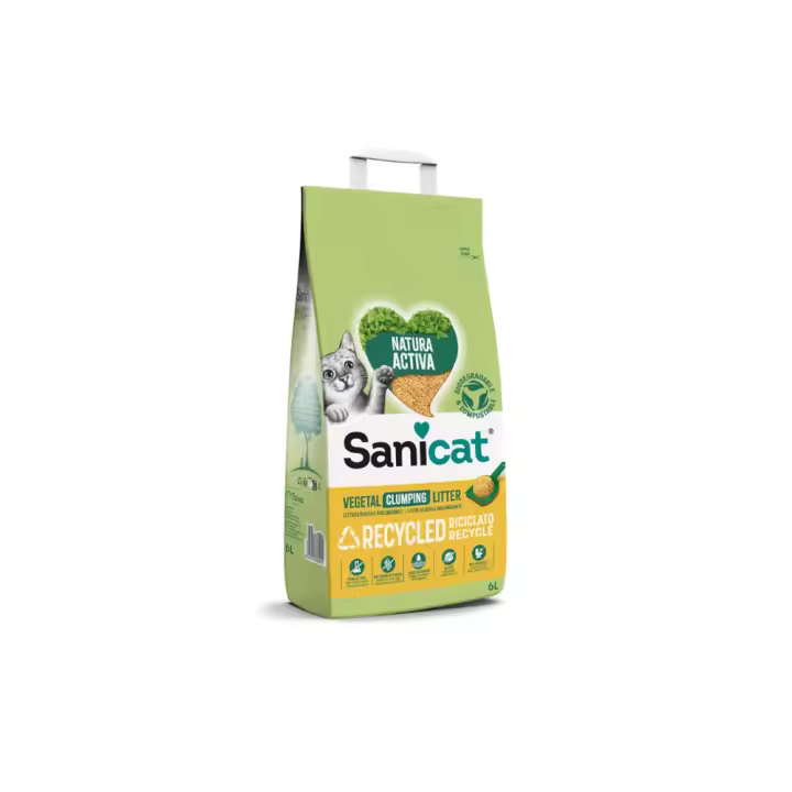 Sanicat Natura Activa Recycled Arena Para Gatos 10 L - 1