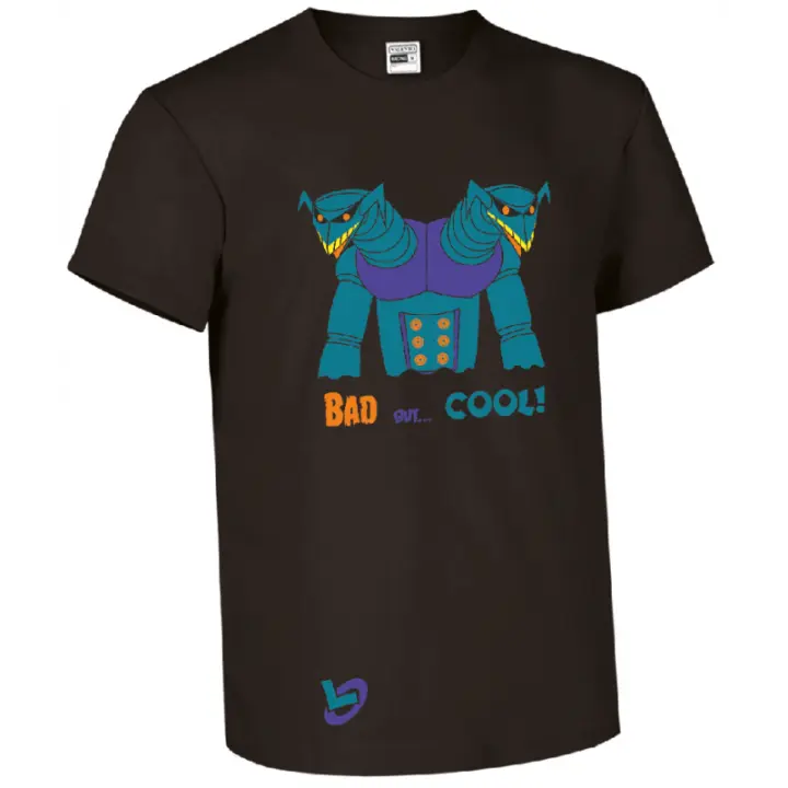 LOGOTIZATE - CAMISETA VINTAGE MONSTRUO MECÁNICO - Personaje de la popular serie de Mazinger Z - Diseño único de Doublas M2 con el texto Bad but Cool - Unisex - Color Negro - Manga Corta - 100% algodón - Cuello redondo - Máxima calidad - 1