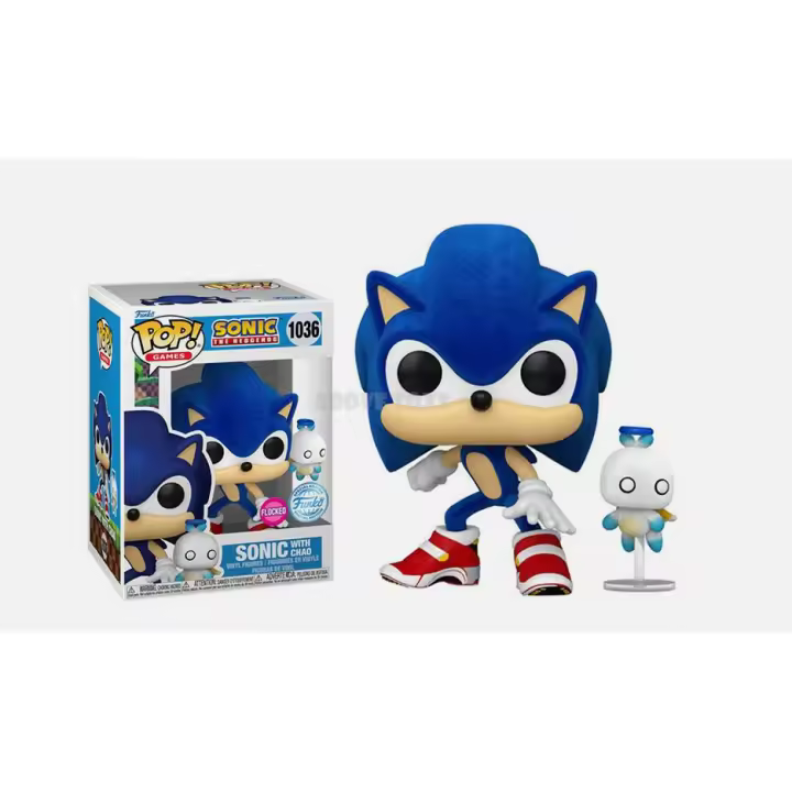 Funko pop Sonic With Chao Flocked 1036 Sonic the Hedhehog - 1
