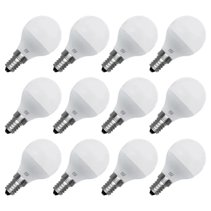 ORION91 Pack x 10 Bombilla LED G45 E14 Esférica 6w (=40w) 470lm Blanco Cálido 3000k 10000h Foco Iluminación Aplique Lámpara Bombilla - Orion91 Simply - 1