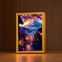 Lámpara De Pared LED Con Fotografía De La Montaña Fuji De Japón Lámpara Nocturna Decorativa Para El Hogar Regalo De Navidad Forma De Luna - details 3