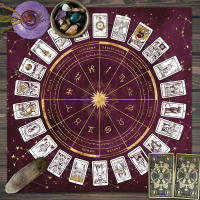 Mantel De Juego De Cartas Tarot Con 12 Zodiacos Para Fortuna Toldo De Juego De Mesa Decorativo De Poliéster/Celulosa Tamaño Cuadrado - details 6