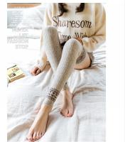 Calentadores De Pierna De Algodón Para Mujer Invierno Gaiter Alto Rodilla Manguito Largo Suave Calcetines De Lana Tejidos Cubierta De Pie Topper - details 5