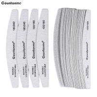 Lote De 10 Archos De Uñas Profesionales De Madera 180/240 Pulidor De Esmeril De Madera Gris Bloque De Papel De Obrador Para Esmalte De Gel - details 0