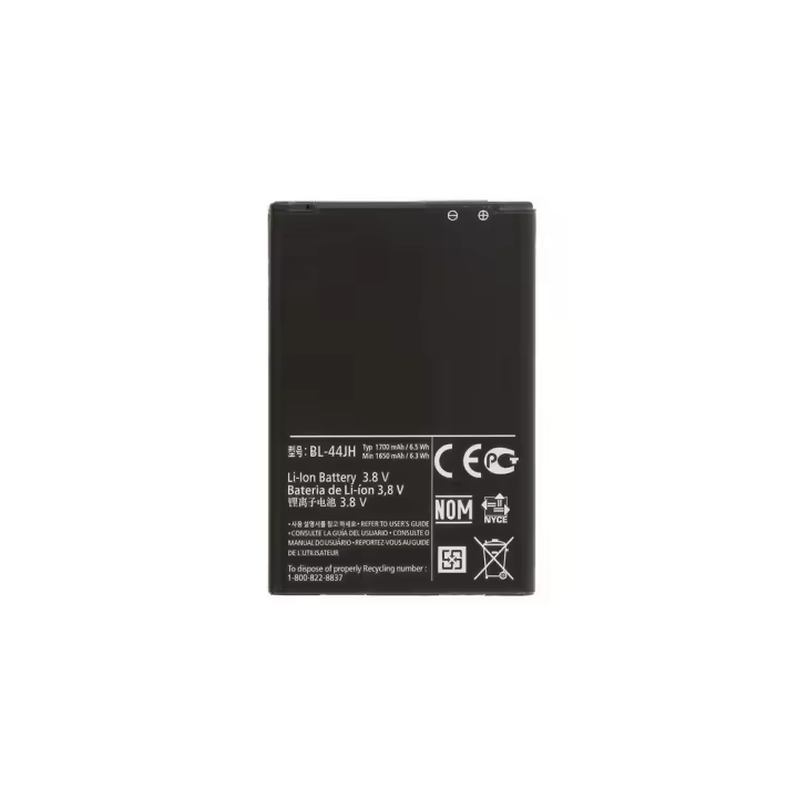 Batería compatible con LG Optimus L5 II E460, L4 II E440, L7 P700, Black P970, Net P690 ⋆ BL-44JH ⋆ 1900 mAh ⋆ Repuesto de alta calidad ⋆ Sustituye batería original agotada ⋆ Larga duración y rendimiento eficiente. - 1