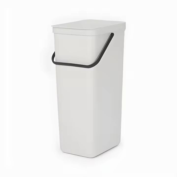 Brabantia Sort & Go - Papelera de reciclaje, 40 litros, color gris claro - 1