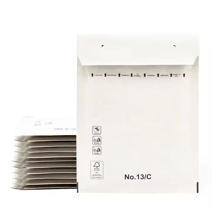 Sobres Acolchados, Sobres para Envíos, Bolsas de Papel con Interior de Burbujas, Color Blanco, Bolsas para Envíos con Cierre Adhesivo - Ofituria (10 Sobres, 180x260mm) - 1