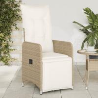 vidaXL Sillón reclinable de jardín con cojines ratán sintético en color Gris/Negro/Marrón y más | acolchados duraderos para sofás de jardín terraza exterior - details 3