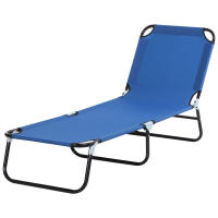 Outsunny Tumbona Plegable Reclinable con Ángulo Ajustable de 5 Posiciones para Jardín Exterior Piscina Terraza Camping Carga 120 kg 190x56x28 cm - details 0