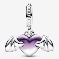 Pandora Charm de Colgante en Plata de ley Demonio with Alas de Murciélago en forma de corazón 792290C01,Incluye Caja Original - details 0