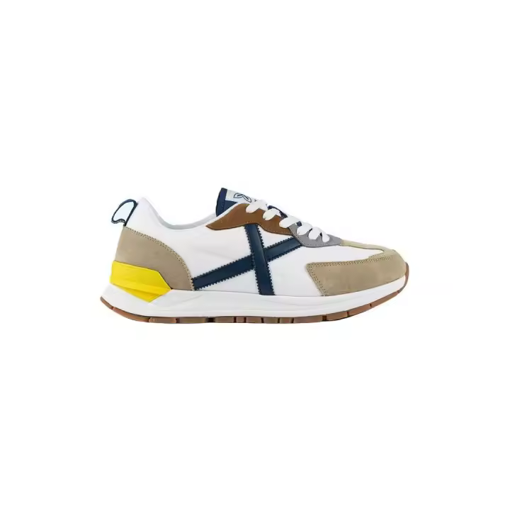 Zapatilla Hombre Munich Versatile Blanca Beige Azu - 1