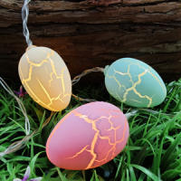 Guirnalda de luces con forma de huevo roto, USB 1,65 m, 10 luces LED, guirnalda de luces de Pascua, iluminación LED , decoración de luces de Pascua, fiestas, verano, boda, celebraciones, navidad. - details 2