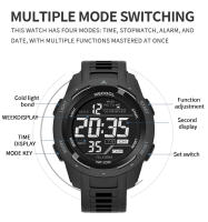 Reloj Deportivo Digital WECOOL 50M Impermeable Con Luz LED Y Alarma Multifuncional W-616 Bandeja De PU Resistente Al Choque - details 6