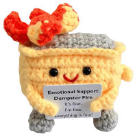 Muñeca De Crochet Con Diseño De Basura Decoración Para Escritorio Regalo De Navidad Accesorio Kawaii Para Amigos Y Familia - details 11