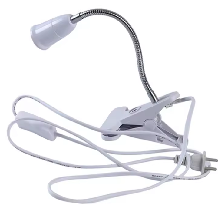 Soporte De Luces Flexibles Blancas Con Interruptor Clip Para Lámparas De Escritorio LED Y Plantas Base De Bombillas Con Enchufe EU/US Cable De Alimentación De Alta Calidad - 1
