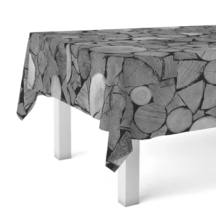 Mantel Hule Troncos Valentia Home | Estampado Antimanchas | Repelente de Agua - 1