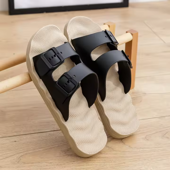 Chinelos Para Hombre Verano Uso Exterior Y Doméstico Antideslizantes Suela Suave Tallas Grandes 48-49 Sandalias Cómodas Para Baño Y Hogar - 1