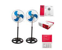 Ventilador de pie industrial grande Caja 2u Potencia Motor 70W,50CM diametros –  Ventilador Silencioso ,3 aspas metalicas Oscilante con 3 velocidades – REJILLA PLATA flujo de aire 3805m³/H calidad de confianza - details 0