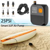 Bomba de aire eléctrica portátil, bomba de SUP inalámbrica de 80W, batería recargable de 20PSI 8000mAh, bomba de tabla de Paddle, iluminación LED, para inflables - details 1