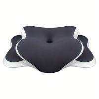 Almohada De Memoria Con Funda De Seda Hielo Para Cervical Ergonómica Suave Y De Baja Reacción Con Dos Alturas Regalo Familiar Para Dormitorio - details 4