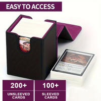Caja De Almacenamiento De Tarjetas MTG Deck Box De Cuero PU Para Juegos De Cartas TCG Capacidad Para 100+ Tarjetas Con Fundas - details 2