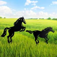 Palos De Jardín De Metal En Silueta De Caballo Regalo Perfecto Para Amantes De Los Caballos Arte Decorativo Para El Jardín Ornamentos Para Jardín Para Hombres Y Mujeres - details 0