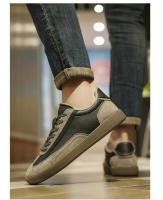 Zapatos De Cuero Genuino Para Hombre Retro Casuales Versátiles Antideslizantes Comodidad Tenis Planos Deportivos Con Cordones - details 10
