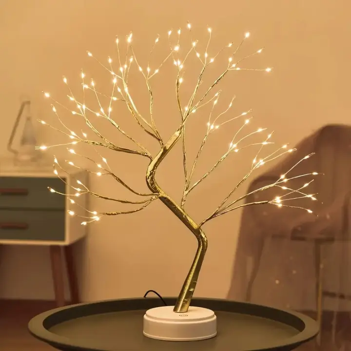Árbol De Bonsái De Mesa Con 108 LED Luz De Noche Con Control Remoto Árbol Brillante Para Decoración De Hogar Navidad Y Día De San Valentín - 1