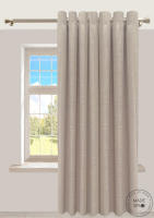 Cortina Rustik Color Gris de T S S Textil Decoración, con ollados y cinta multifunción (Pasa barras y cinta fruncidora), aporta un toque de frescura y naturalidad a tu salón, dormitorio o cocina. Cortina fabricada 100 % en España. Disfruta de la calidad - details 0