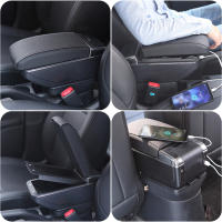 Soporte Central Para Peugeot 208 2012-2018 Caja De Almacenamiento Accesorios Internos Retrofits Con USB Material PU Y Plástico ABS - details 6