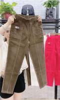 Pantalones Casuales Para Mujer Talla Grande Con Bolsillos Y Volantes Estilo Vintage Ajuste Suave Para Primavera Otoño Invierno - details 14