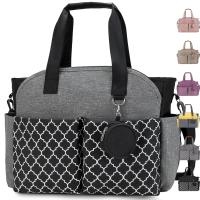 Diaper Bag Tote for Girls and Boys with Pacifier Case, Large Tote Diaper Bag for Moms, Travel & Work, Stylish Mommy Bag for Hospital, Baby Shower Gifts - details 3