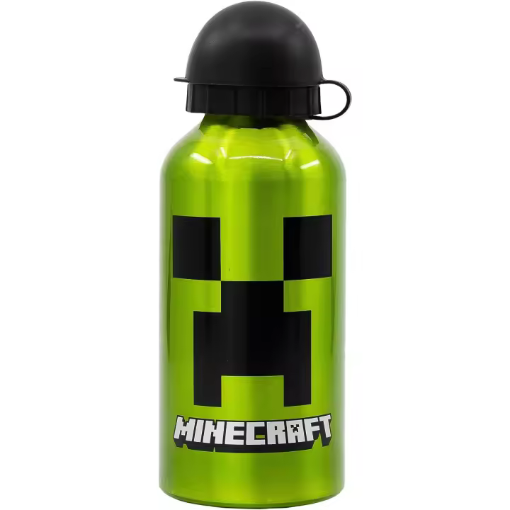 Minecraft Botella de Aluminio Cantimplora de Agua Infantil Reutilizable 400ml - 1