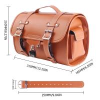 Bolsa Impermeable De Gran Capacidad Para Motocicleta Marrón Bolsa De Herramientas Lateral Viaje Trasero Sillín Para Harley Honda Yamaha - details 0