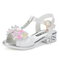 Sandalias Planas Para Niñas Princesa Vestido Lazo Moda Zapatos De Verano Antideslizantes Talla Verdadera Material PU Suave Cierre Hebilla - details 6