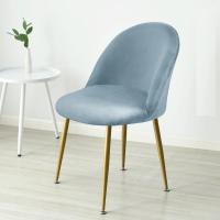 Cubierta De Silla De Velours 1pc Color Sólido Estilo Europeo Resistente a La Suciedad Stretch Para Sala De Comedor Hogar Bodas Hoteles - details 13