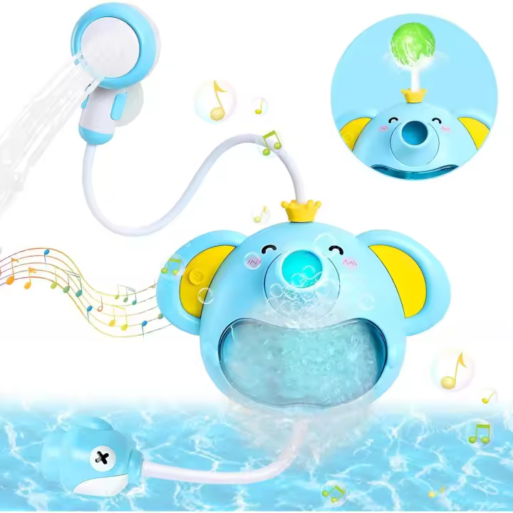 Juego de baño para niños con música, máquina de burbujas de baño de elefante con ducha y fuente de bola de sopado automático, juego de ducha, Gift - 1