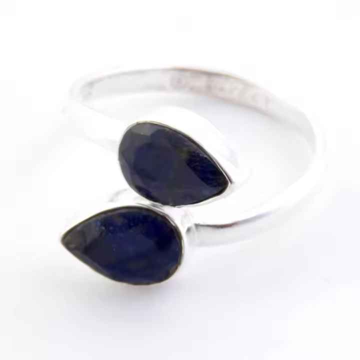 Anillo de plata de Zafiro ajustable - Ojos de Luna Esoterismo - 1
