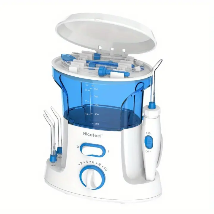 Irrigador Oral De Escritorio 600ML Con Gran Tanque De Agua Limpieza Dental Con 7 Punzantes De Agua Para Familia Sarmocare - 1