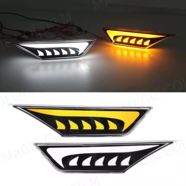 2Pcs Luz De Señalización LED Para Honda Civic 2016-2021 Luz Marcadora Lateral En Posición De Freno Color Blanco Amarillo 12V - 1