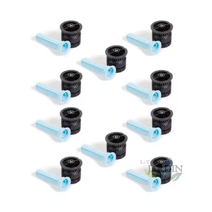 RAIN BIRD 10 Boquillas HE-Van-15 para aspersor de riego Rain Bird, alta eficiencia y ahorro de agua. Alcance 4,5 m, negro - 1